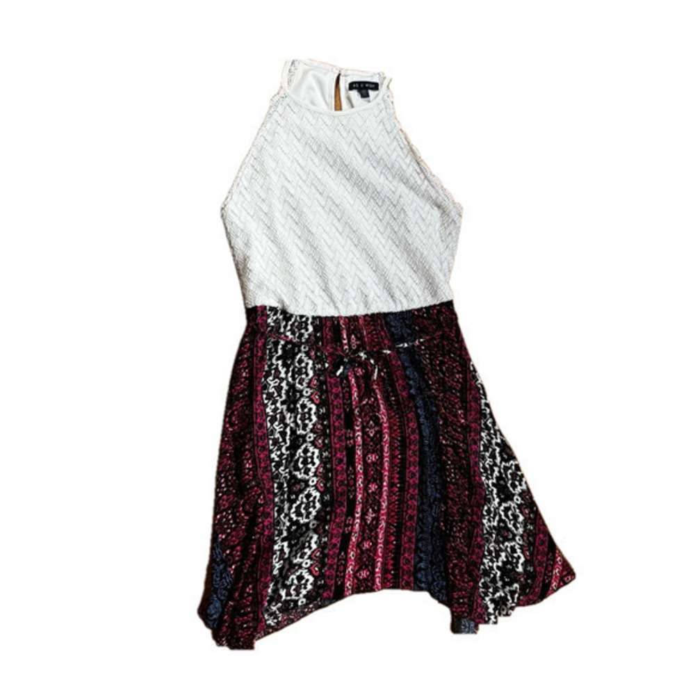 As U Wish White and Red Midi Dress - Picture 1 of 9